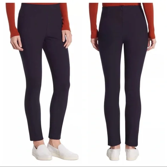 NWOT THEORY NAVALANE Stretch Skinny Navy Pants Size 0 - Picture 1 of 6